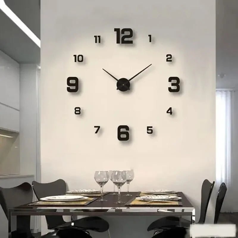 Creative DIY Frameless Wall Clock Wall StickerAzizaK