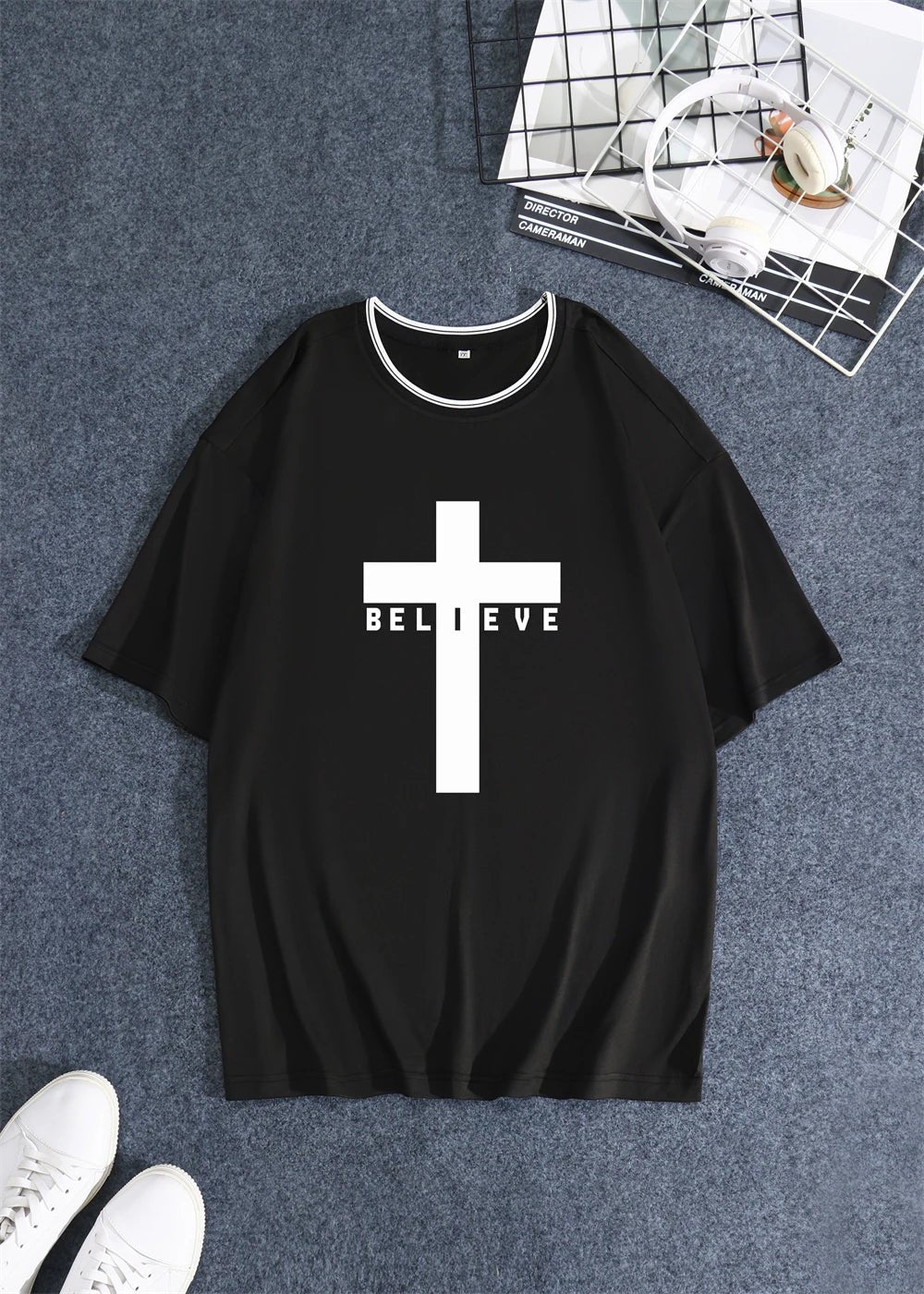 🎨 Creative Geometric Print T-Shirt – Casual Round Neck Short SleeveAzizaK