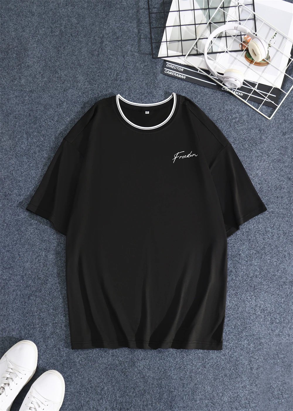 🎨 Creative Geometric Print T-Shirt – Casual Round Neck Short SleeveAzizaK