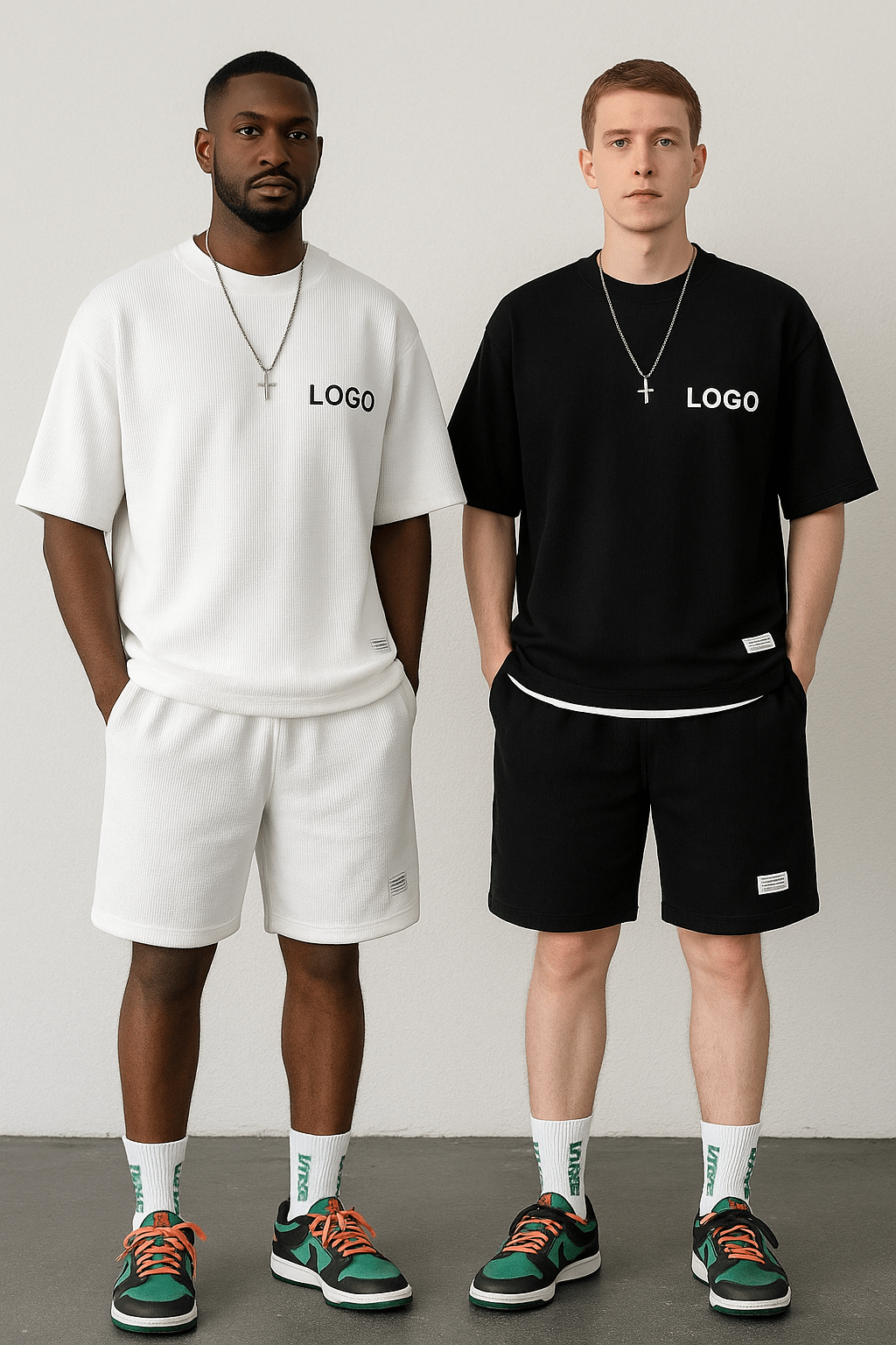 🖌️ Customized Printed 2 - Piece Set – Men's Summer T-Shirt & Shorts | Streetwear TracksuitAzizaK