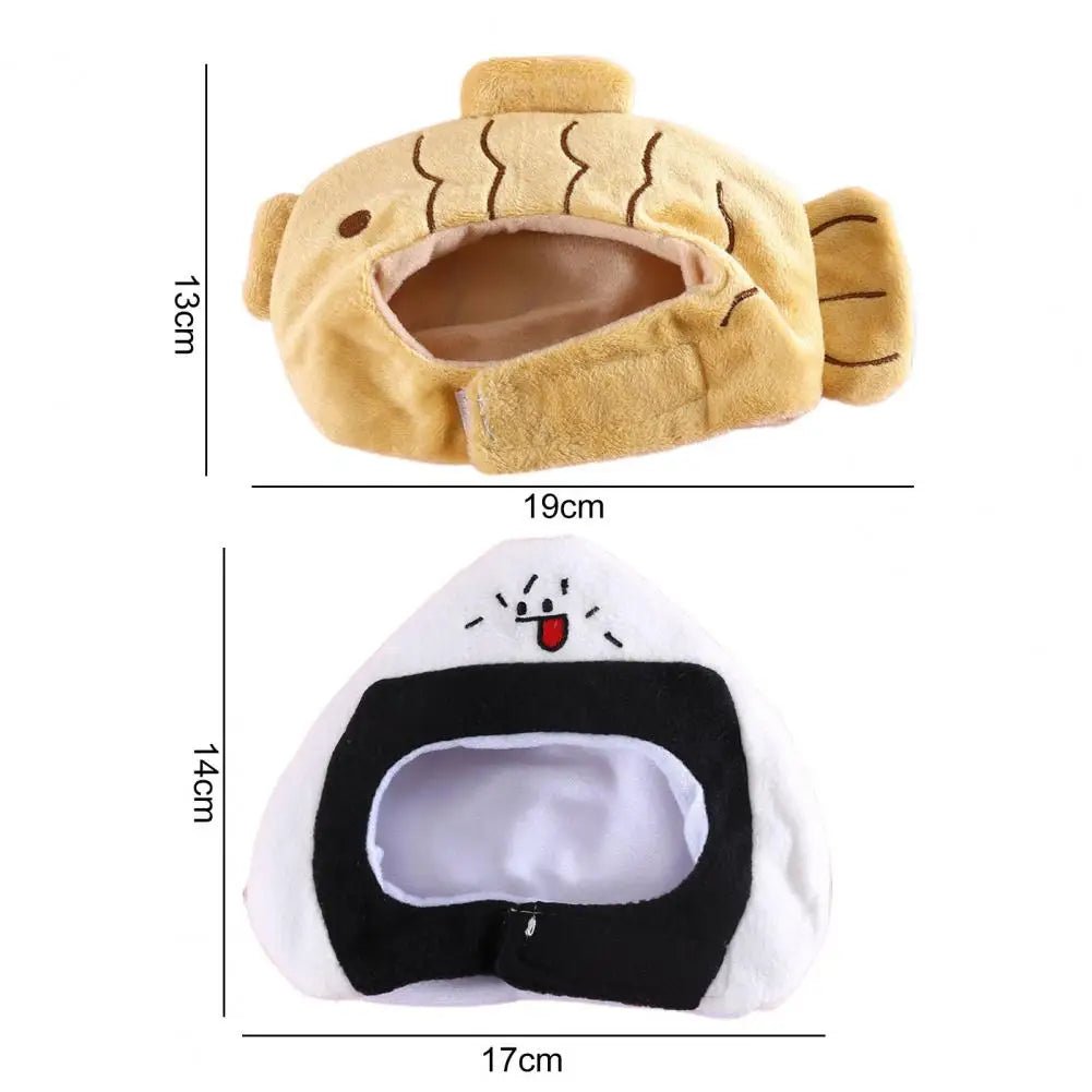 Cute Cat Hat, Soft Dog Hat, Adorable Cartoon Taiyaki Shape Pet Dog Cat HeadwearAzizaK