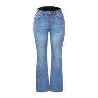 Dark blue slim fit flared jeansAzizaK