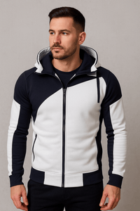 double zipper hooded jacket with pantsAzizaK
