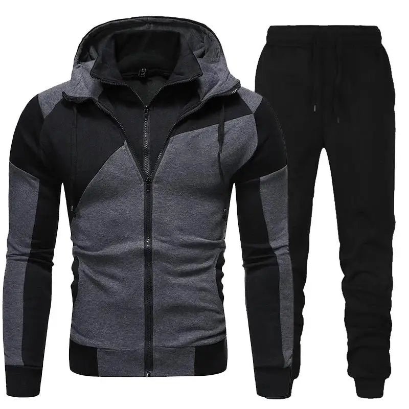 double zipper hooded jacket with pantsAzizaK