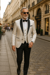 Pantalones de abrigo 2 piezas traje conjunto lujo vestido de novia