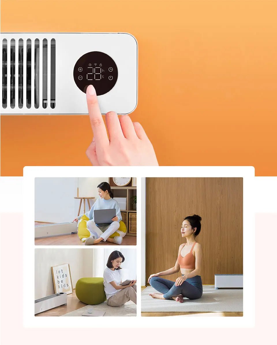 Electric Baseboard Heater E for Home Shinil Foot Warmer Fan Heater 2200W Smart Thermostat Quick ControlAzizaK