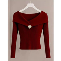 elegant chic slim elasticity vintage sweaters comfortableAzizaK