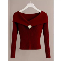 elegant chic slim elasticity vintage sweaters comfortableAzizaK