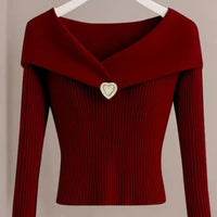 elegant chic slim elasticity vintage sweaters comfortableAzizaK