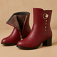 Elegant Faux Leather Ankle BootsAzizaK