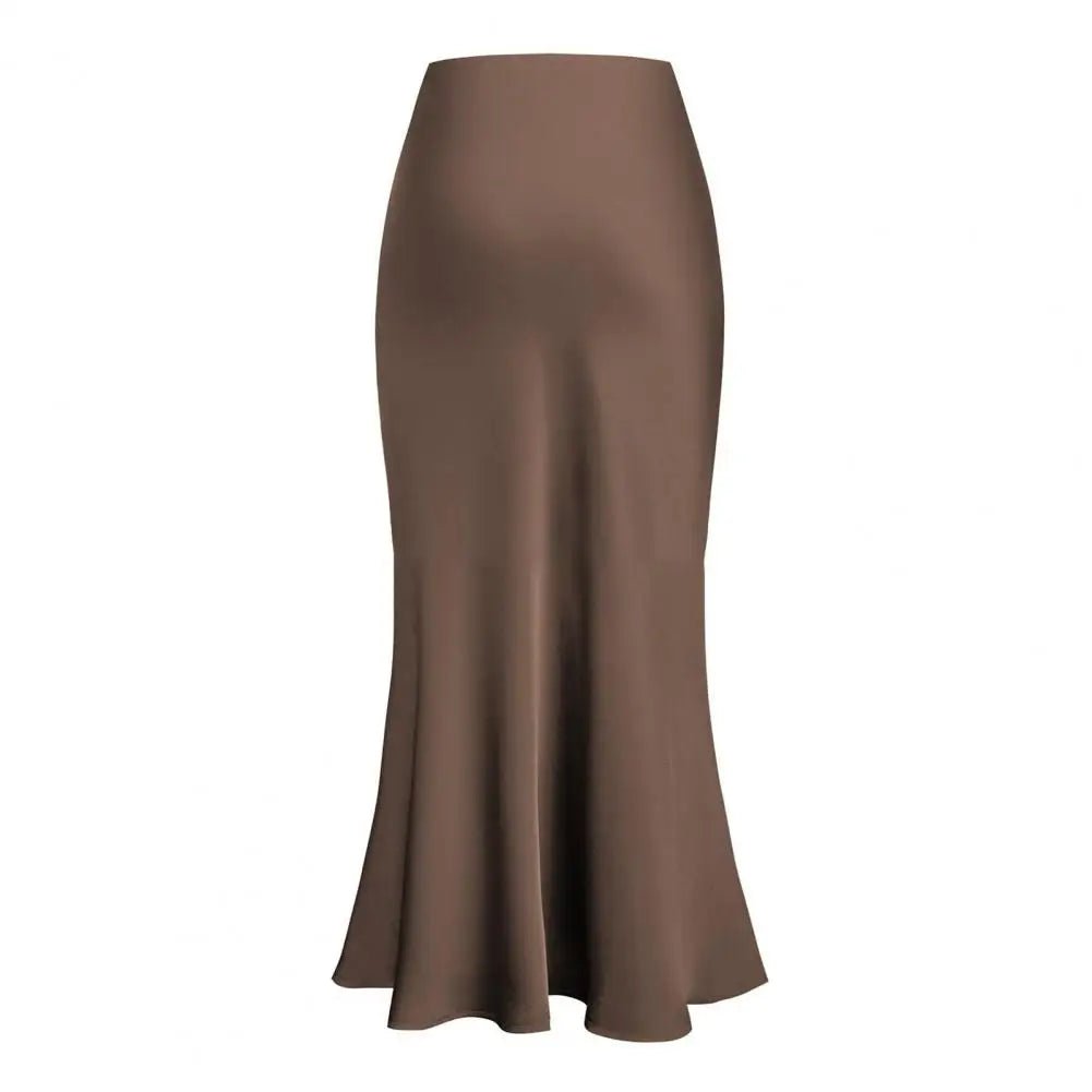 Elegant faux silk satin long skirtAzizaK