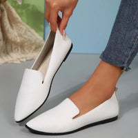 Elegant Pointed Loafers – Women’s Slip - On FlatsAzizaK