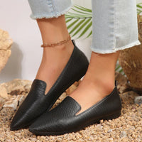 Elegant Pointed Loafers – Women’s Slip - On FlatsAzizaK