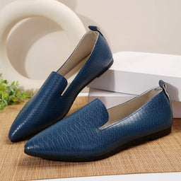 Elegant Pointed Loafers – Women’s Slip - On FlatsAzizaK