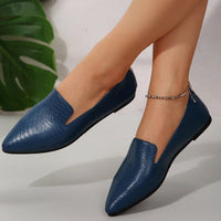 Elegant Pointed Loafers – Women’s Slip - On FlatsAzizaK