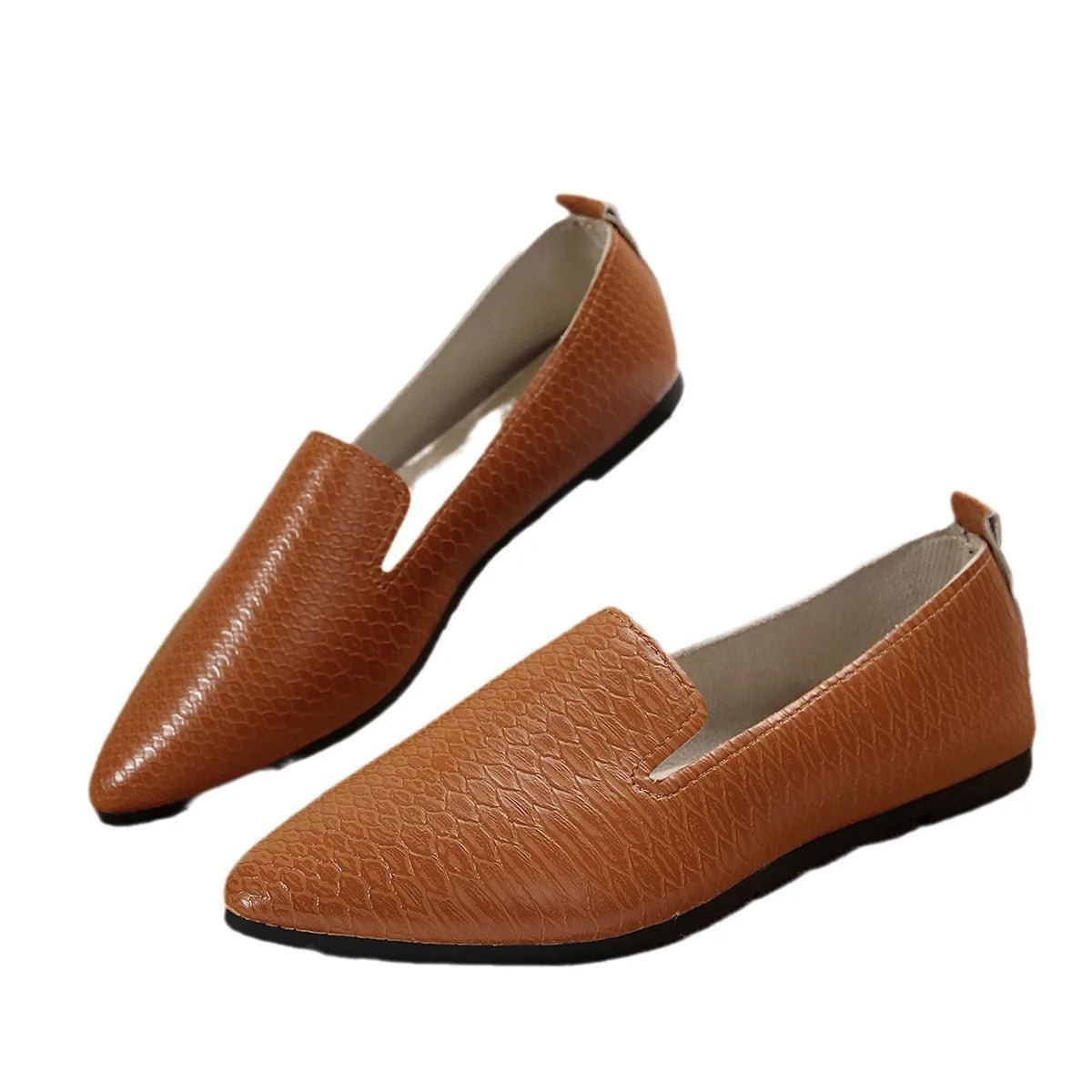 Elegant Pointed Loafers – Women’s Slip - On FlatsAzizaK