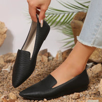 Elegant Pointed Loafers – Women’s Slip - On FlatsAzizaK