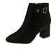 elegant suede ankle boots with zip pullAzizaK