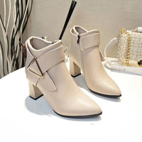 elegant suede ankle boots with zip pullAzizaK