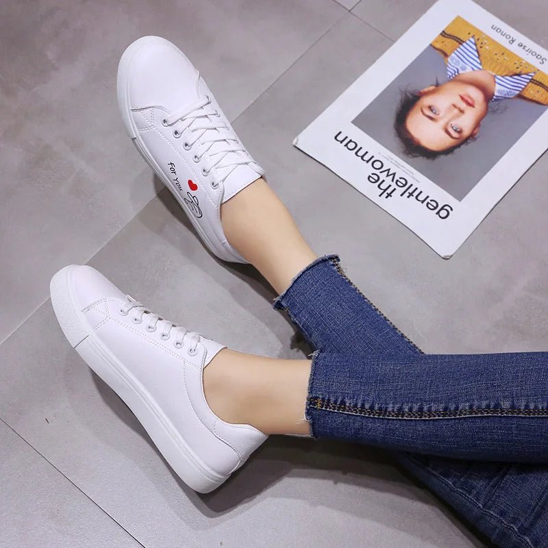 Embroidered Lace - Up Sneakers – Women’s Casual TrainersAzizaK