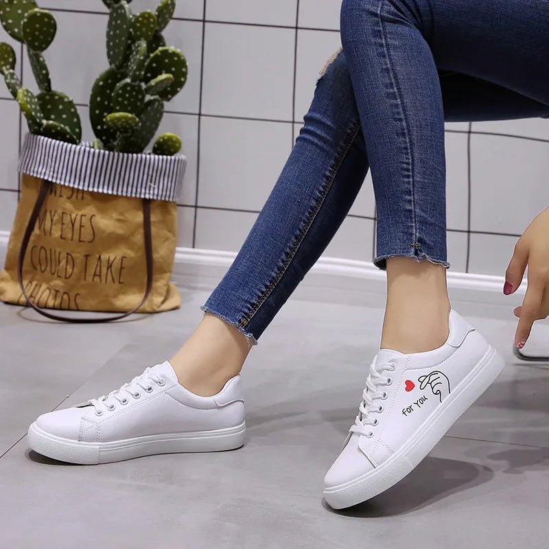 Embroidered Lace - Up Sneakers – Women’s Casual TrainersAzizaK