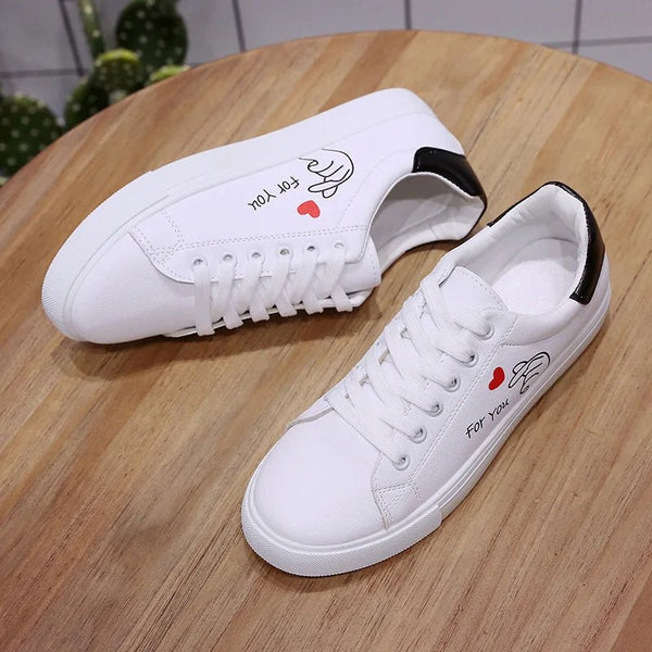 Embroidered Lace - Up Sneakers – Women’s Casual TrainersAzizaK