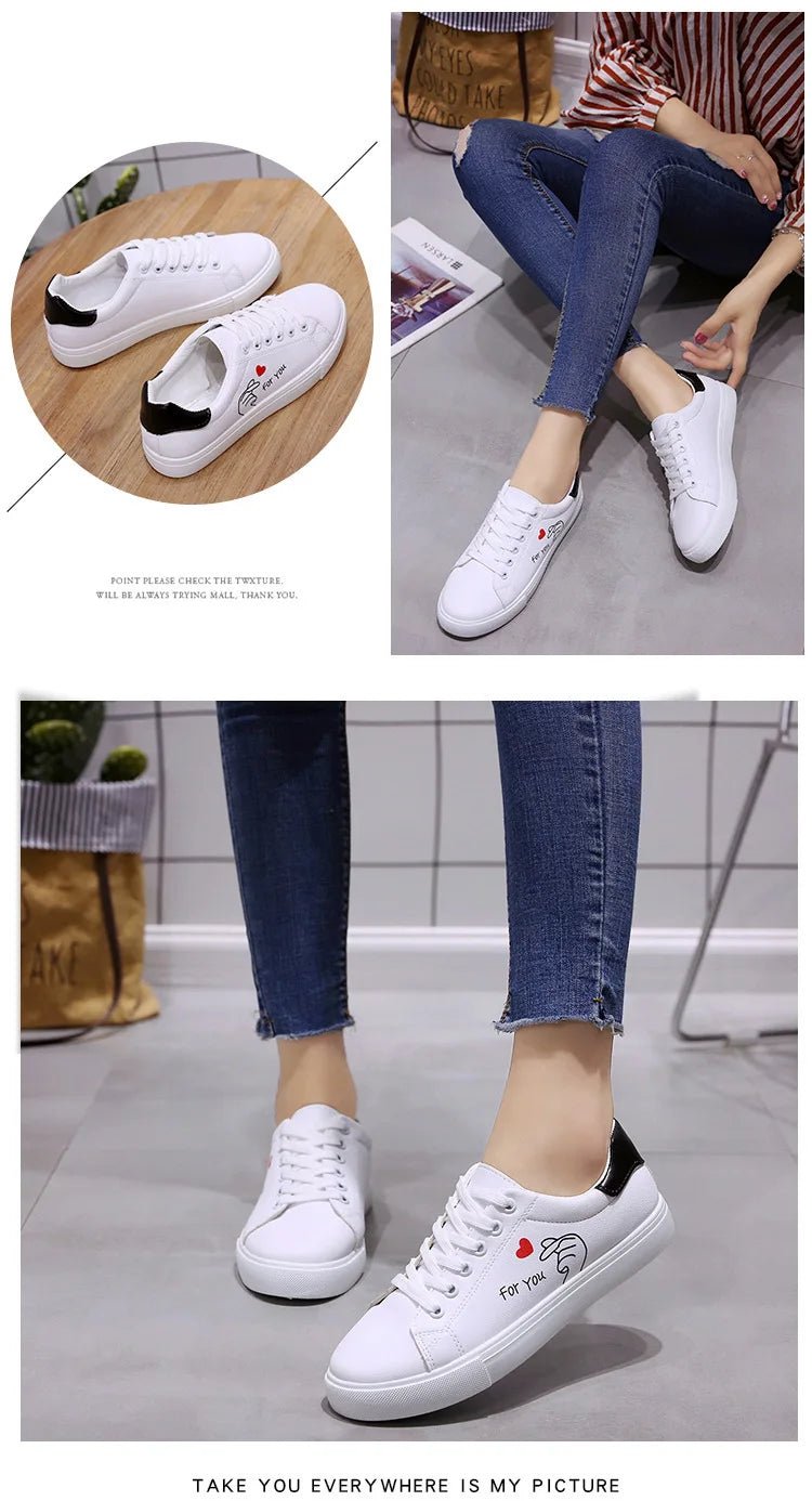 Embroidered Lace - Up Sneakers – Women’s Casual TrainersAzizaK