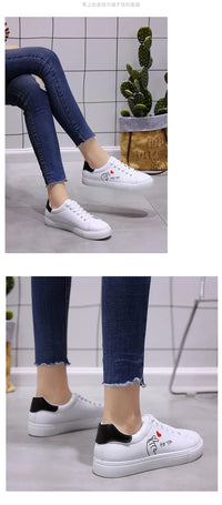 Embroidered Lace - Up Sneakers – Women’s Casual TrainersAzizaK