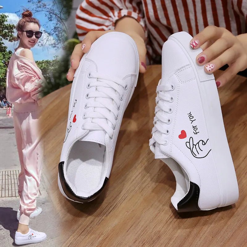 Embroidered Lace - Up Sneakers – Women’s Casual TrainersAzizaK