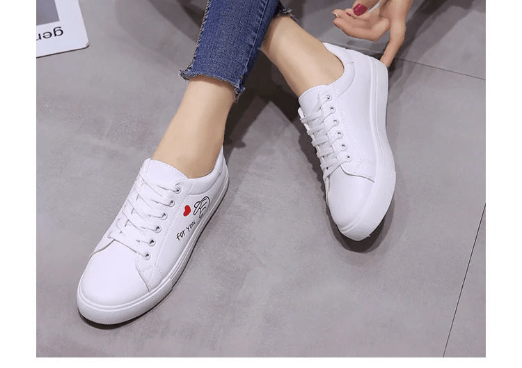 Embroidered Lace - Up Sneakers – Women’s Casual TrainersAzizaK