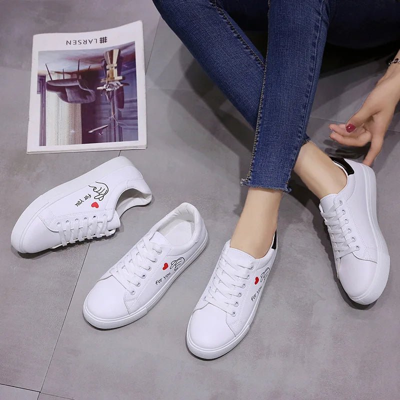 Embroidered Lace - Up Sneakers – Women’s Casual TrainersAzizaK