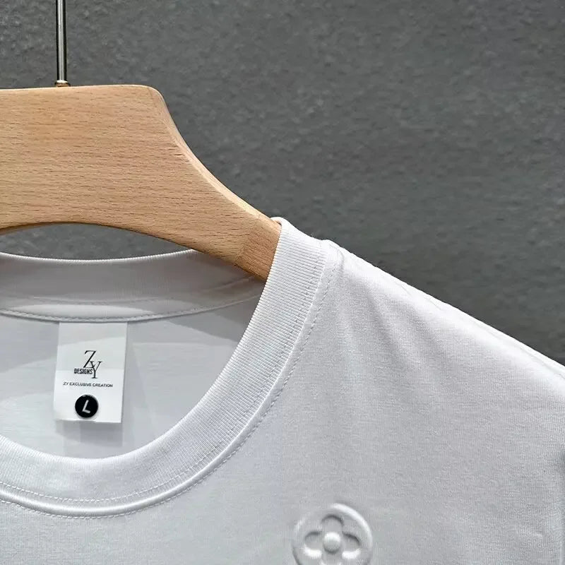 Embroidered T-Shirt – Trendy European Style, Short Sleeve, Unique & VersatileAzizaK