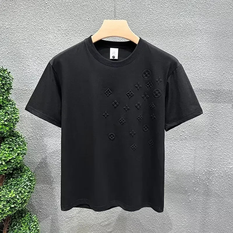 Embroidered T-Shirt – Trendy European Style, Short Sleeve, Unique & VersatileAzizaK