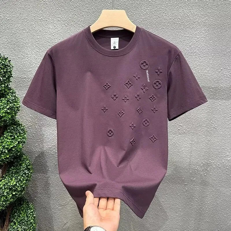 Embroidered T-Shirt – Trendy European Style, Short Sleeve, Unique & VersatileAzizaK