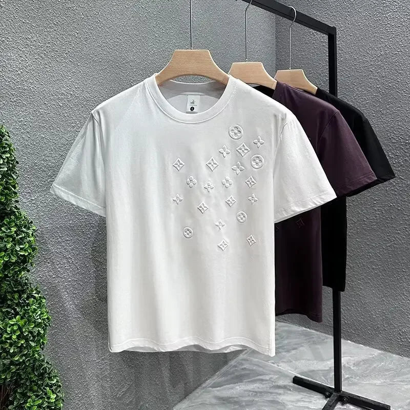 Embroidered T-Shirt – Trendy European Style, Short Sleeve, Unique & VersatileAzizaK
