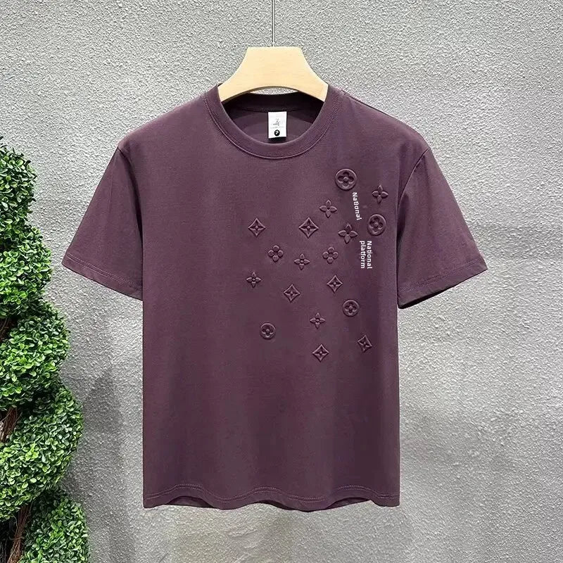Embroidered T-Shirt – Trendy European Style, Short Sleeve, Unique & VersatileAzizaK