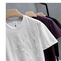 Embroidered T-Shirt – Trendy European Style, Short Sleeve, Unique & VersatileAzizaK
