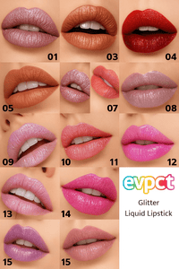 EVPCT Glitter Liquid Lipstick – 15 Sparkling ShadesAzizaK