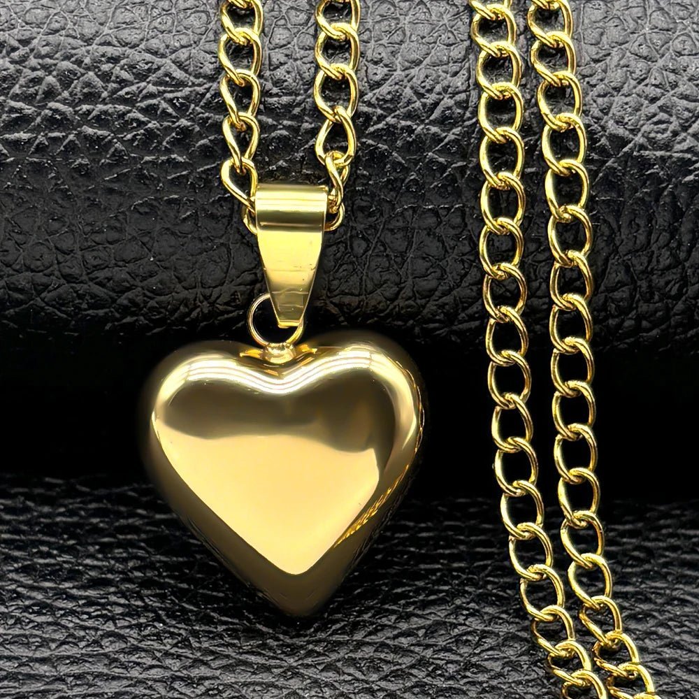 Fashion Gothic Heart Star Stainless Steel NecklacesAzizaK