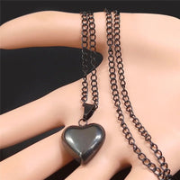 Fashion Gothic Heart Star Stainless Steel NecklacesAzizaK