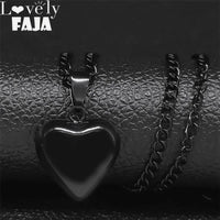 Fashion Gothic Heart Star Stainless Steel NecklacesAzizaK