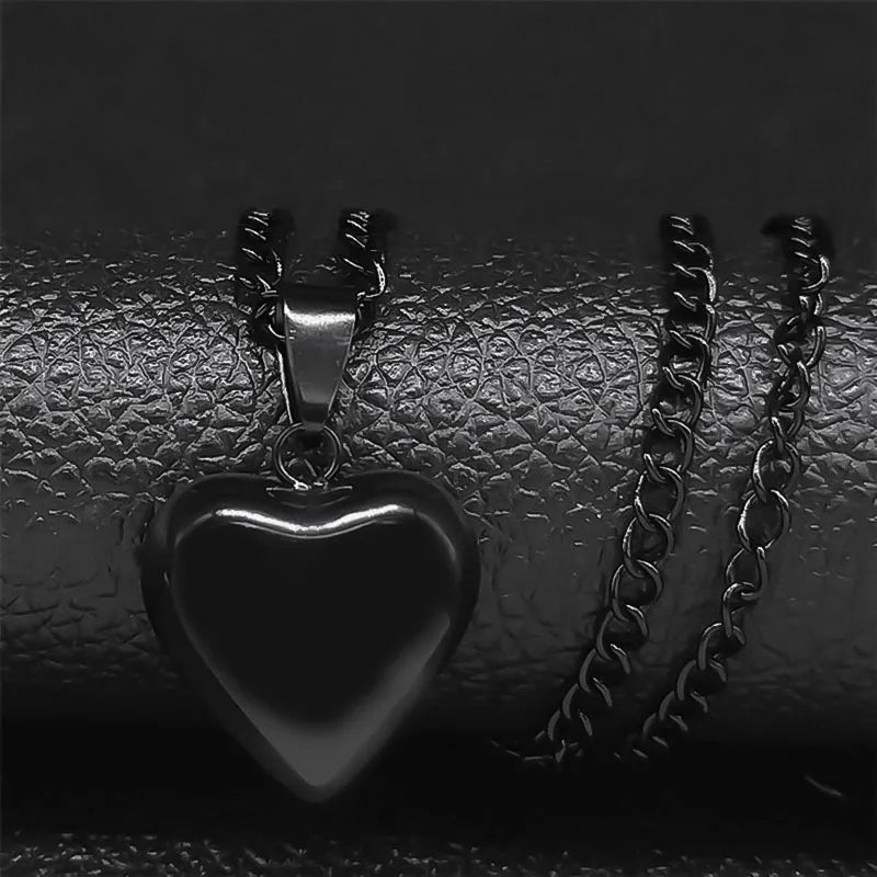 Fashion Gothic Heart Star Stainless Steel NecklacesAzizaK