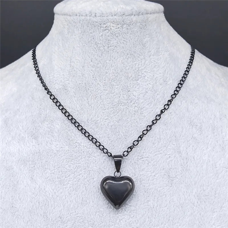 Fashion Gothic Heart Star Stainless Steel NecklacesAzizaK