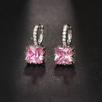 Fashionable square zircon dangle earringsAzizaK