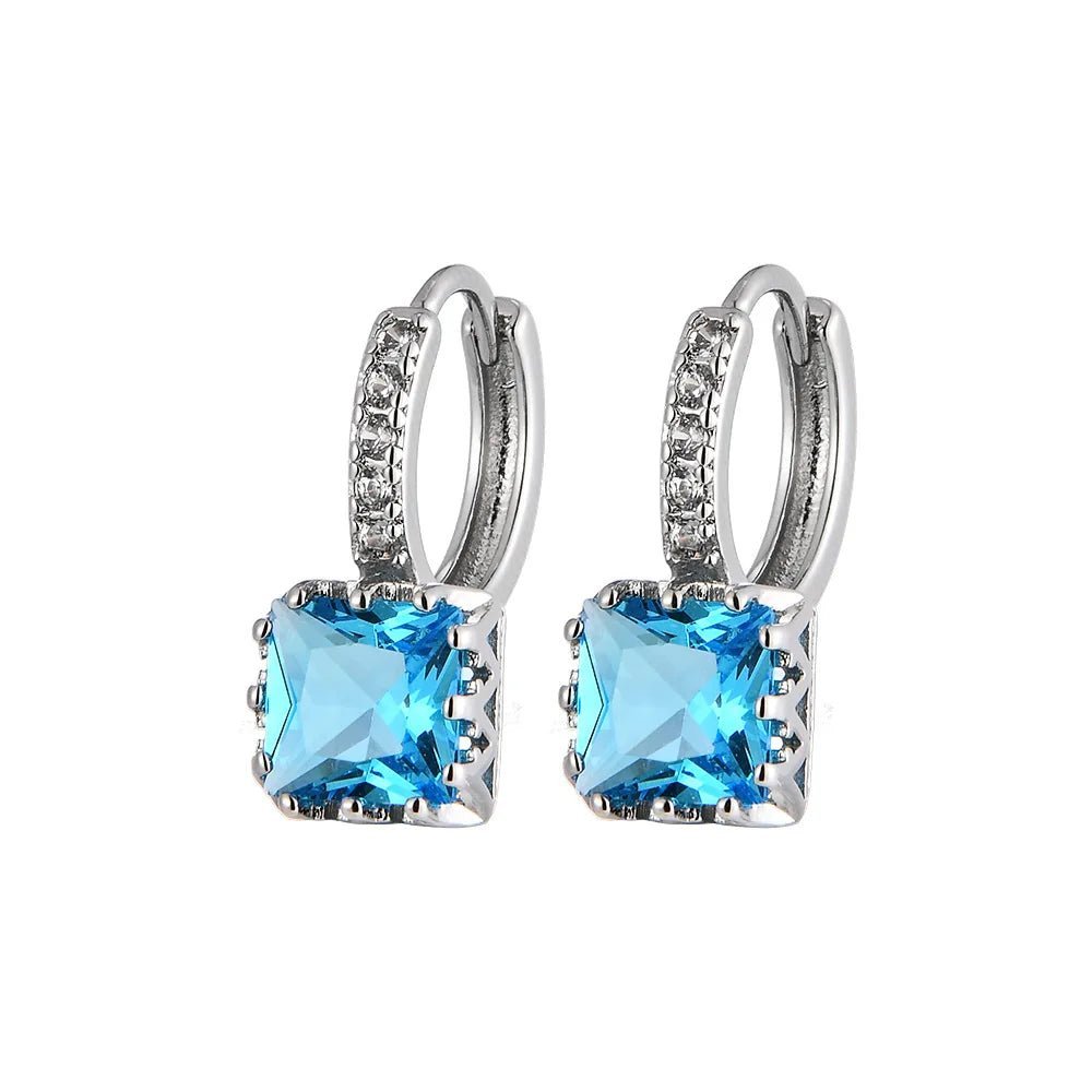 Fashionable square zircon dangle earringsAzizaK