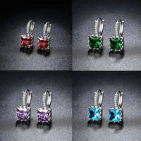 Fashionable square zircon dangle earringsAzizaK