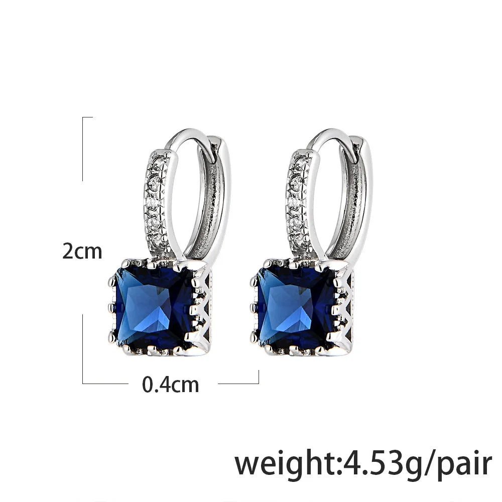 Fashionable square zircon dangle earringsAzizaK