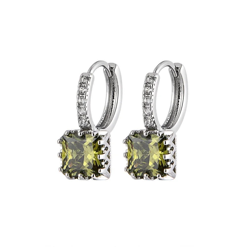 Fashionable square zircon dangle earringsAzizaK