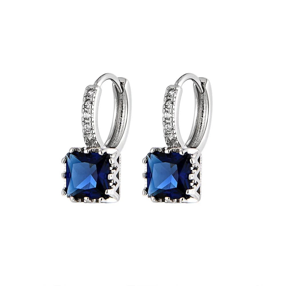 Fashionable square zircon dangle earringsAzizaK