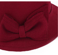 Fedoras Hat Elegant Vintage Bowknot WoolAzizaK